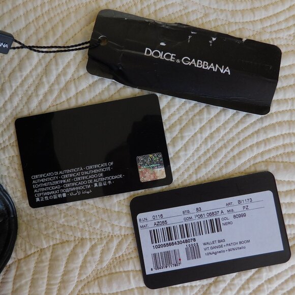 NWT Dolce & Gabbana leather Boom patch clutch silver chain evening shoulder bag - Picture 12 of 16